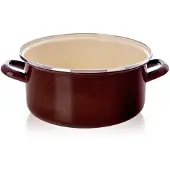 Orion Emaille-Topf Braun 24 cm, 4 L, Spülmaschinenfest