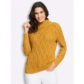 Inspirationen WITT WEIDEN Stehkragen-Pullover in ocker | Gr.: 50