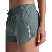 Roxy Badepants "Wave 2", Damen, Gr. S, grün (agave grün), Polyester, Badehosen Badepants