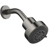 Dornbracht Kopfbrause, dreifach verstellbar, Ausladung 200mm, flowReduce, 28508979-990010, Farbe: Dark Platinum matt