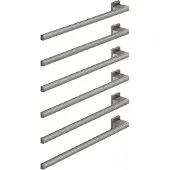 Dornbracht Handtuchwärmer, 6-fach, Ausladung links, Breite 600mm, 83306980-19, Farbe: Dark Chrome