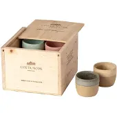 Costa Nova Casafina Arenito Espressotassen Geschenkset 8er Set Mehrfarbig Holzbox
