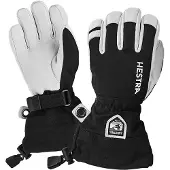 Hestra - Lederskihandschuhe - Glove Army Leather Heli Ski Jr. Black aus Leder - Kindergröße 6 - schwarz
