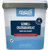 MediPOOL Schnell-Chlor Granulat 5 kg - Pool-Wasserdesinfektion schnelllöslich