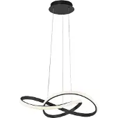 JUST LIGHT Hängelampe Maria, dimmbar, schwarz, für Schlafzimmer, Aluminium, Modern