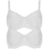 Susa 2er Pack Spacer BH mit Bügel Catania Weiss Weiss