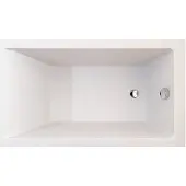 Polimat Badewanne Rechteck 120x70 mit Wannenträger, Ablaufgarnitur & Füßen GRATIS | Komplettset 4in1 Original Acryl Wanne Siphon | BADLAND CAPRI