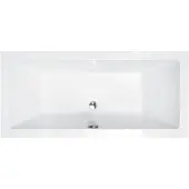 Besco Badewanne Rechteck 170x75 mit AcrylSchürze, Ablaufgarnitur & Füßen GRATIS | Komplettset 4in1 Original Acryl Wanne Siphon | BADLAND QUADRO
