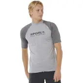 Rip Curl RipCurl Shock UPF Short Sleeve grey marle (0085) S