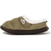 Nuvola . Hausschuhe für Herren Damen rutschfester Sohle warm gepolstert bequem grün 34-35 - UNVEL