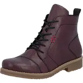Rieker Schnürstiefelette Blockabsatz, Schnürboots mit modischen Ziernähten