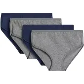 Bonprix Panty Packung, 4er, aus Baumwolle und Elasthan, bequeme Passform, Maxipanty-Schnitt