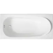 Polimat Badewanne Rechteck 170x75 mit Wannenträger, Ablaufgarnitur & Füßen GRATIS | Komplettset 4in1 Original Acryl Wanne Siphon | BADLAND MEDIUM