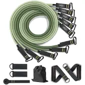 INF 11-teiliges Widerstandsband Set 200 lbs TPE für Heimfitness mit Zubehör