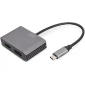 Digitus USB Type-C 4K 2in1 DisplayPort + HDMI Grafik-Adapter, 4096 x 2160 Pixel