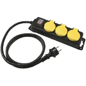 Eurolite Steckdosenleiste 3-fach IP44 sw 5m (30240119)