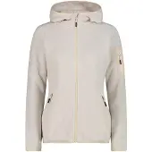 CMP Dicke gestreifte Kapuzenfleecejacke Damen Knit-Tech
