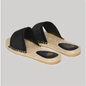 Superdry für Damen. WF310223A Schwarze Espadrilles aus Segeltuch (39), Stoff, Wohnung, Keine, Lässig