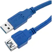 Techly 3.0m USB 3.0 A M/F, 3 m, USB A, USB A, USB 3.2 Gen 1 (3.1 Gen 1), Männlich/Weiblich, Blau
