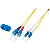 EFB Elektronik EFB O0360.50 Duplex Jumper LC-SC 9/125μ, OS2, LSZH, gelb, 2.0mm, 50m O036050