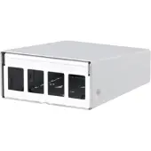 Metz BTR 130861-0402KE Keystone AP-Gehäuse 4 Port reinweiss RAL9010 1308610402KE