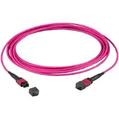 Efbe-Schott MTP-F/MTP-F 12-Fasermatrix Patchkabel OM4,LSZH erika-violett, Code B, 10m, Anwendun
