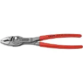 Knipex TwinGrip Front- und Seitengreifzange mit rutschhemmendem Kunststoff überzogen grau atramentiert 250 mm - 8201250