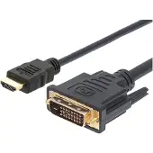 Techly EFB ICOC-HDMI-D-045 HDMI zu DVI-D Anschlusskabel, schwarz, 5 m ICOCHDMID045
