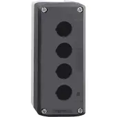 Schneider Electric XALD04 Leergehäuse, Harmony XALD, Kunststoff, dunkelgrau, 4 Bohrungen, 22mm