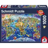 Schmidt Puzzle SPIELE "Entdecke unsere Welt", bunt, Puzzles, KinderB:69cm H:49cm, Pappe, Motiv, Puzzle, B:69cm H:49cm