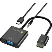 Techly HDMI - VGA+3.5mm+Micro USB B M/F, 0,15 m, HDMI, VGA+3.5mm+Micro USB, Männlich, Weiblich, 1920 x 1080 Pixel