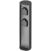 Brumberg 65421100 Anschlusssäule 230 V AC, 50 Hz, graphit struktur, IP44, Gesamtleistung max. 3.6