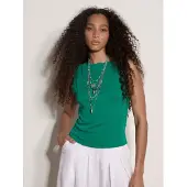 Apricot Crop-Top "Crop-Top" mit feinem Rippstrick