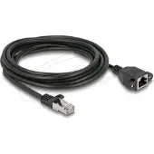 DeLOCK 90776, 2 m, Cat6a, S/FTP (S-STP), RJ-45, RJ-45, Schwarz
