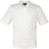 Armani Exchange für Herren. XM000735AF10356F0198 Bedrucktes weißes Poloshirt (S), Lässig, Baumwolle, Kurzarm