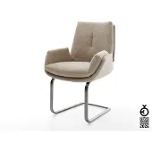 DELIFE Freischwinger Clea-Flex Bouclé Schlamm Freischwinger flach Graphit