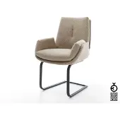 DELIFE Freischwinger Clea-Flex Bouclé Schlamm Freischwinger flach Schwarz