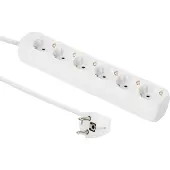 Microconnect GRU00615W, 1,5 m, Typ F, Weiß, 6 AC-Ausgänge, 250 V, 16 A