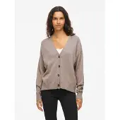 Vila Strickjacke "VIRIL V-NECK KNIT CARDIGAN - NOOS" Materialmix, regular fit