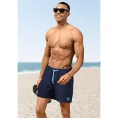 CMP Badeshorts "H Badeshorts", Herren, Gr. 58, N-Gr, blau (dunkelblau), Microfaser, Polyester, unifarben, Badehosen Badeshorts, mit Eingriffstaschen, unifarben, schnell trocknend, pflegeleicht