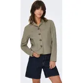 JDY Lederimitatjacke "JDYNICO FAUX SUEDE JACKET OTW SGO NOOS", Damen, Gr. XXL, beige (timber wolf), Web, Obermaterial: 100% Polyester, unifarben, taillenbedeckt, Jacken Lederimitatjacke, Kunstfaser