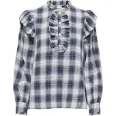 ONLY Langarmbluse "ONLFIGA L/S FLOUNCE TOP WVN"