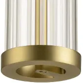SLV LED-Pendellampe Quimera, messingfarben, Ø 8 cm, CCT
