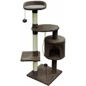 Gloria Katzenkratzbaum 40 x 112 x 40 cm Braun Holz Sisal