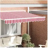 vidaXL Markisenschürzen-Ersatz Rot und Weiß 230 x 20 cm Polyester