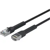 Lanview LV-6AFTP-FLEX-ANG-02B, 2 m, Cat6a, U/FTP (STP), RJ-45, RJ-45, Schwarz