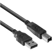 ACT USB 2.0 connection cable Black, 1.0m, 1 m, USB A, USB B, Stecker/Stecker, Schwarz