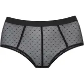 Vivance Panty "Ava", Damen, Gr. 32/34, schwarz, Mesh, Obermaterial: 90% Polyamid, 10% Elasthan, Unterhosen Panty, aus transparentem Mesh in Pünktchen-Optik