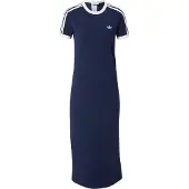 Adidas Originals 3 Stripes Slim Kurzarm Midi-kleid
