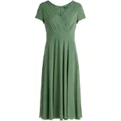 Vera Mont Cocktailkleid "Cocktailkleid im Glitzer-Look", Damen, Gr. 48, EURO, grün (pale peridot), Obermaterial: 92% Polyamid PA. 5% Polyester PES. 3% Elasthan EL., Kleider Cocktailkleid